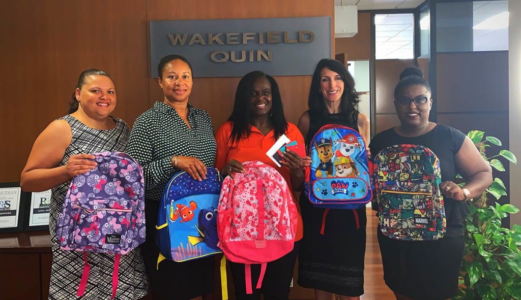 Wakefield Quin supports Back to School Drive Wakefield Quin Bermuda